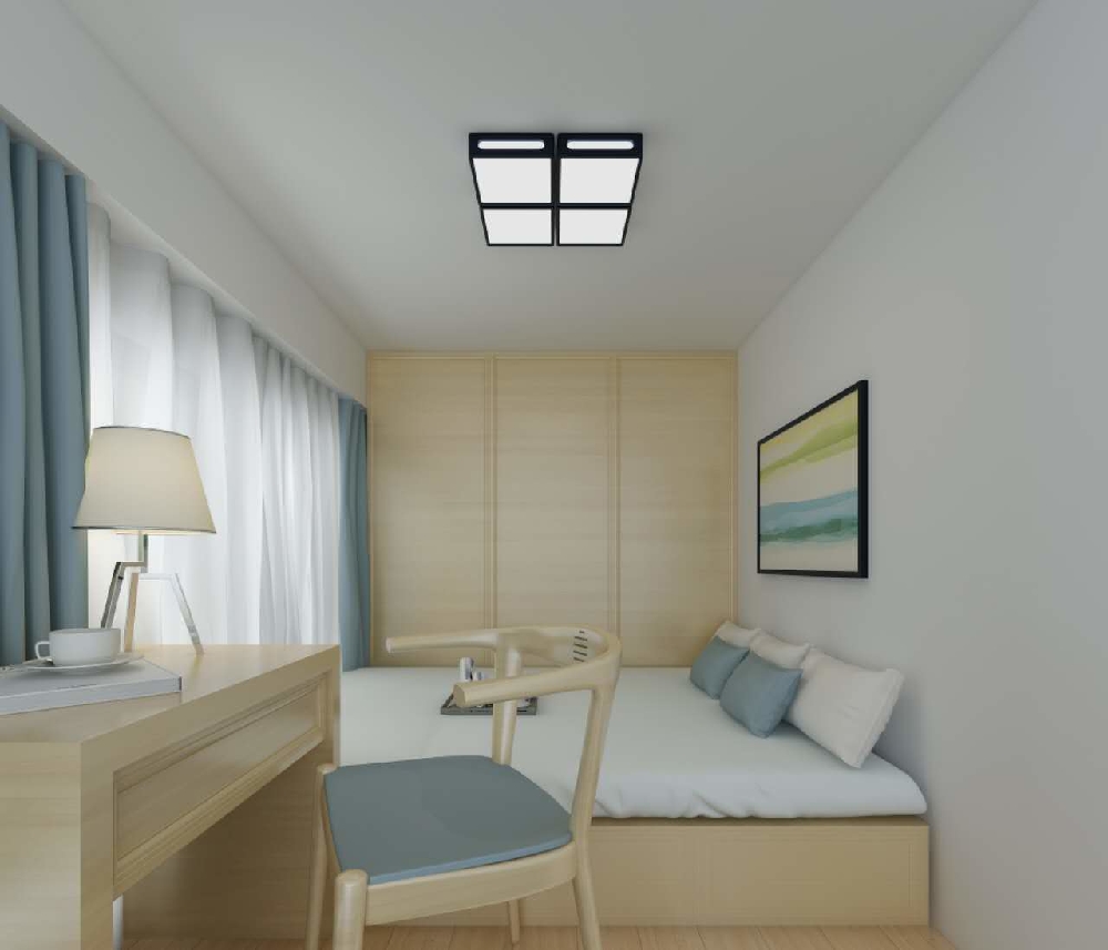 海珠区 海珠翠馨华庭 王先生的新家  二楼卧室效果图